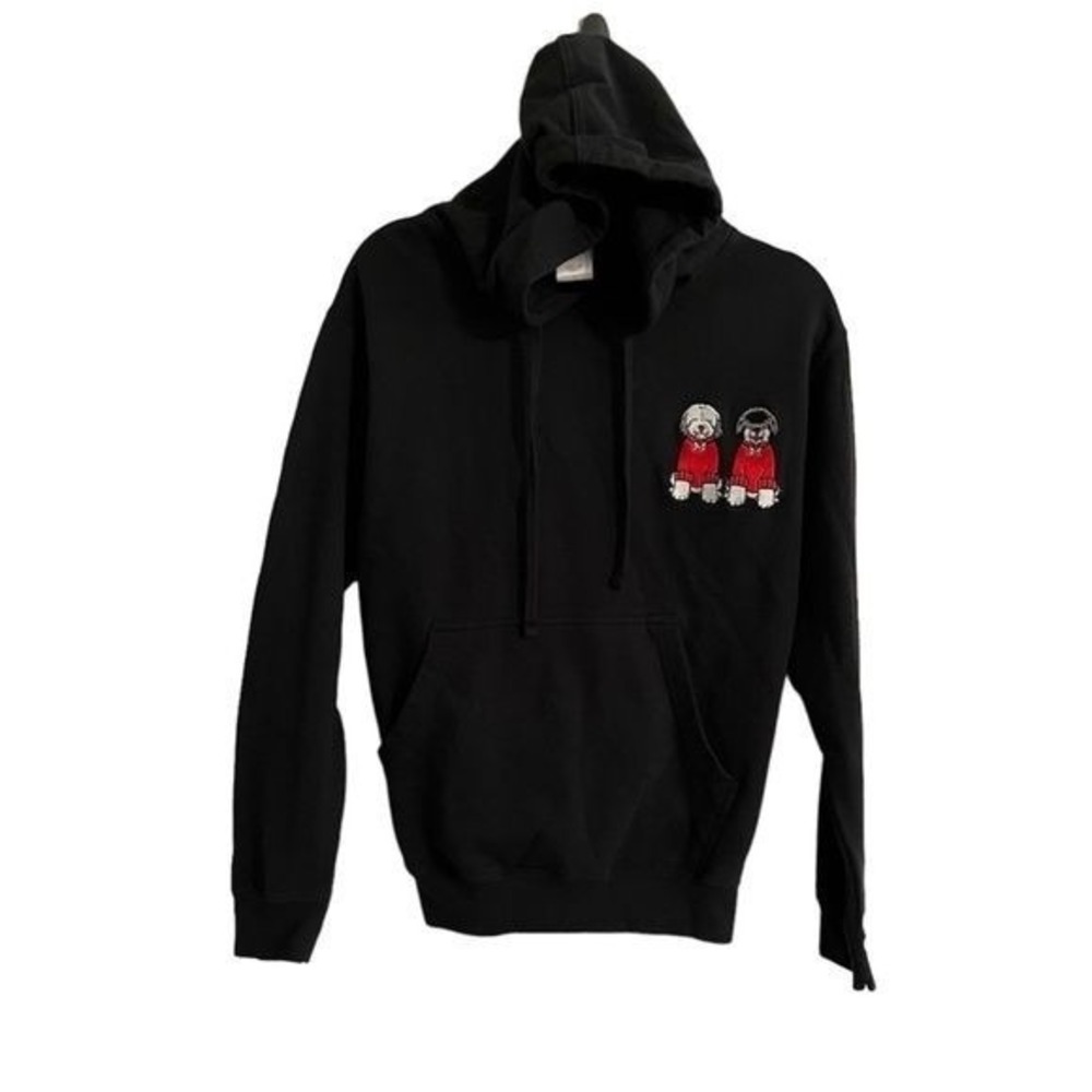 Bernedoodle Hoodie Sweatshirt S Kid Black Embroidered Preppy Dog Neutral Classic